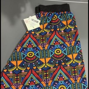 LuLaRoe Lola Large dark blue with multicolored